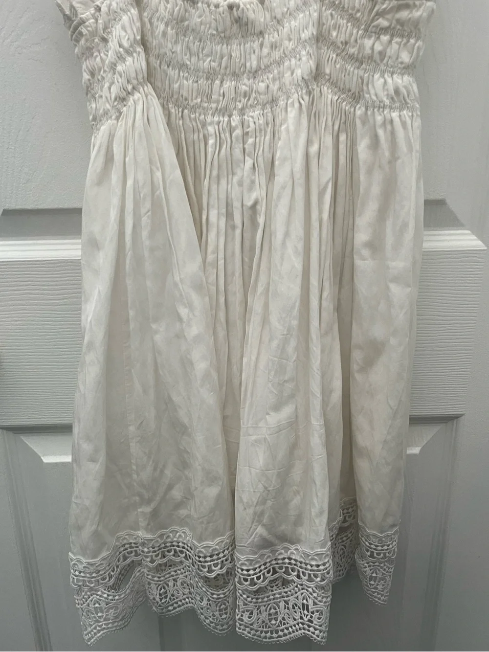 Zara White Crochet Bodice Spaghetti Strap Top - Picture 9 of 14
